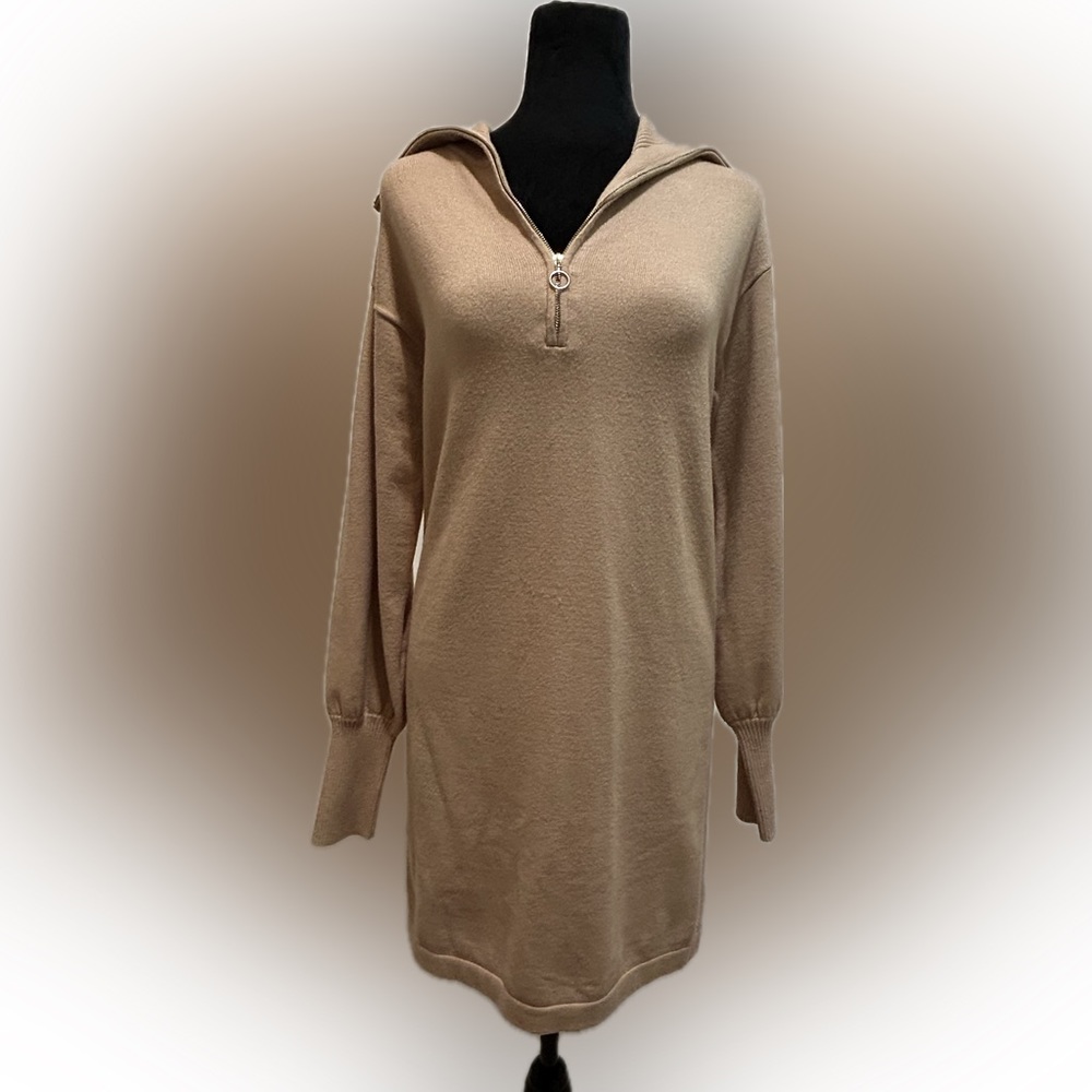 Lumiere Women’s Long Sleeve Sweater Dress Tan Size 4 - in great condition!
